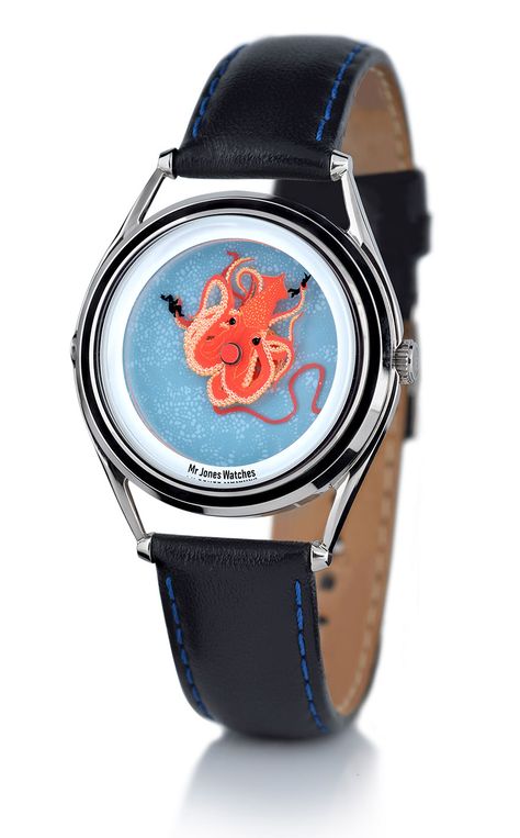 Wingt Mille Watch – The Two Men Being Held By The Squid Indicate The Hours And Minutes Funky Watches, Funny Watch, Retro Watches, Amazing Watches, Watches Unique, Stylish Watches, Watch Collection, Digital Watch, Bored Panda