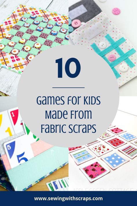 10 Games for Kids Made with Fabric Scraps – Sewing With Scraps Board Game Sewing Projects, Sewing Games Ideas, Sewing Games For Kids, Fabric Games To Make, Fabric Memory Game, Diy Memory Game, Scrapbuster Projects, Sewing Machine Projects For Kids, Mini Games For Kids