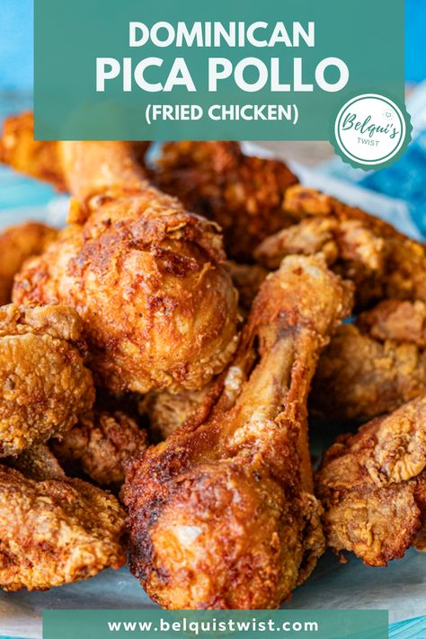 Crockpot Dominican Recipes, Dominican Drumstick Chicken Recipes, Spanish Drumstick Chicken Recipes, Dominican Roasted Chicken, Dominican Fried Chicken Sauce, Dominican Baked Chicken, Spanish Fried Chicken, Pollo Frito Puerto Rico, Spanish Cooking Recipes