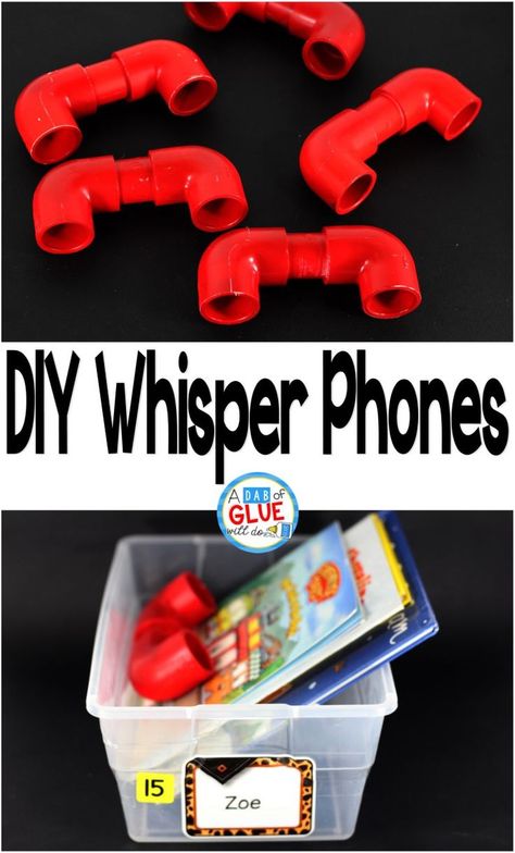 Have you ever looked at whisper phones wishing you could have them in your classroom, but not really wanting to shell out the big bucks for a classroom set? Well, do not fret. You can make whisper phones for every student in your classroom for CHEAP and i Whisper Phones, Toddler Classroom, Big Bucks, Diy Classroom, Reading Centers, Classroom Setup, Classroom Setting, Future Classroom, Preschool Classroom