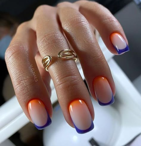 Nail Design Glitter, Colorful Nails, Her Nails, Orange Nails, Minimalist Nails, Fabulous Nails, Fire Nails, Funky Nails, Fancy Nails