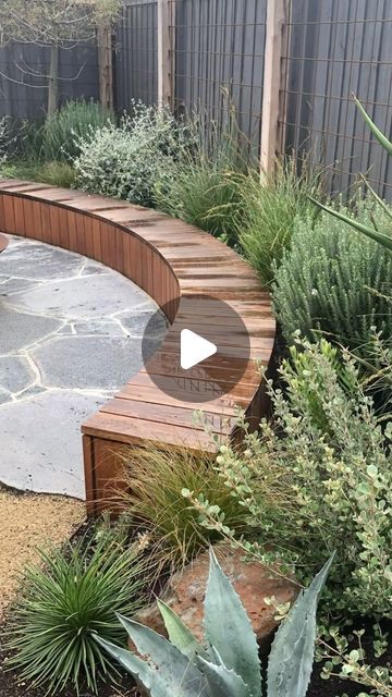 InStyle Gardens on Instagram: "Would’ve loved to have taken more photos of how we built this beautiful bench seat designed by @phillip_withers , but we built it 6 years ago before phones were around  #landscaping #geelong #torquay #landscapedesign #landscapeconstruction #benchseat #curvedbenchseat #timber #landscapearchitecture #landscapearchitect #hardscaping" Built In Garden Seating Ideas, Built In Garden Seating, Bench Around Trees, Timber Bench Seat, Fire Pit Bench, Outdoor Stone Fireplaces, Garden Bench Seating, Outdoor Bench Seating, Planter Bench