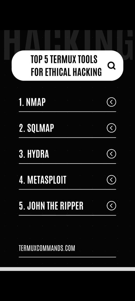 Termux tools for ethical hacking Termux Hacking Commands, Termux Hacking Tools, Termux Commands, Hacking Tools, Ethical Hacking, Web Story, Internet, Tools, Quick Saves