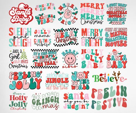 Retro Svg, Christmas Quote, Christmas Retro, Merry Christmas Svg, Christmas Sleigh, Christmas Svg Files, Quote Svg, Christmas Drinks, Poster Stickers