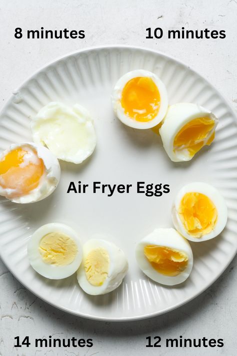 Air Fryer Eggs (Hard Boiled or Soft Boiled) Air Fryer Eggs Hard Boiled, Hard Boiled Eggs Easy, Air Fryer Eggs, Air Fryer Hard Boiled Eggs, Easy Hard Boiled Eggs, Real Food Meal Plan, Instant Pot Hard Boiled Eggs, Cooking Hard Boiled Eggs, 100 Days Of Real Food