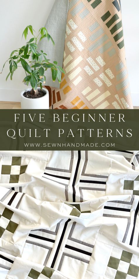 Patchwork, How To Read A Quilt Pattern, Modern Bed Quilt Patterns, Modern Quilt Patterns For Beginners, Modern Beginner Quilt Pattern, Modern Quilts Ideas Simple, Minimalist Quilts Ideas, Beginner Modern Quilt Patterns, Beginner Friendly Quilt Patterns