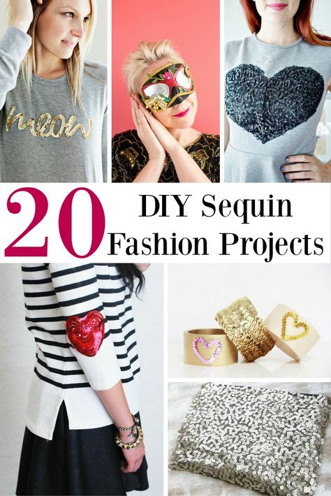 Diy Sequin Top, Sequin Crafts Diy, Sequin Clothes, December Diy, Diy Sequin, Sequin Fashion, Sequins Diy, Gold Sequin Fabric, Diy Popsicle Stick Crafts