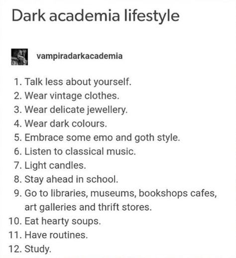 Dark Academia Lifestyle Tips, Dark Academia Languages, Dark Academia Self Care, Dark Academia Bio Ideas, Dark Academia Jobs, Fancy Dark Academia, How To Be Dark Academia, Dark Academia Things To Do, Indian Dark Academia