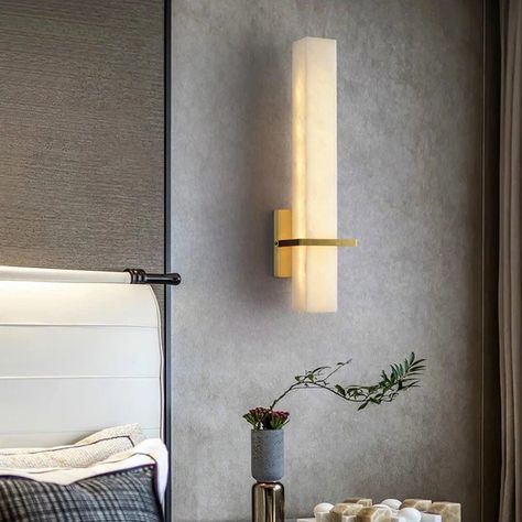 Bathroom – Vakkerlight Alabaster Color, Marble Lamp, Wall Sconces Bedroom, Marble Wall, Metal Lighting, Simple Elegance, Modern Materials, Luz Led, Lighting Solutions