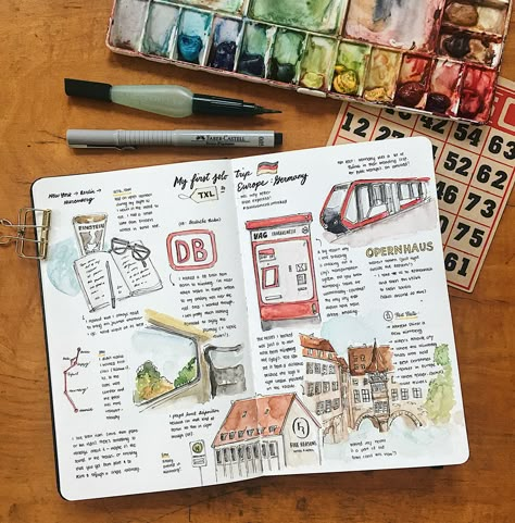 Abbey Sy Journal, Journaling Illustration, Abbey Sy, Best Travel Journals, Travel Journal Scrapbook, Travel Art Journal, Travel Sketchbook, Sketch Journal, Hand Lettering Inspiration