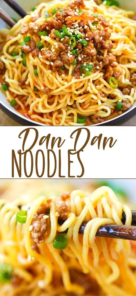 Ground Pork And Noodles, Spicy Ground Beef Ramen Noodle Recipes, Spicy Beef Noodles, Top Roman Noodles Recipes, Egg Noodles Asian, Ground Beef Noodles Recipes, Ground Beef And Raman Noodles, Easy Dan Dan Noodles Recipe, Minced Pork Noodles