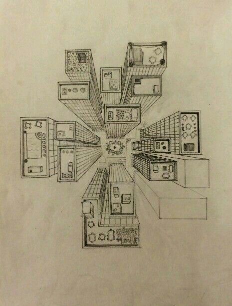 City Perspective, Drawing City, Eye Perspective, View Drawing, Perspective View, Perspective Drawing Architecture, Drawing Eye, One Point Perspective, Architecture Sketchbook