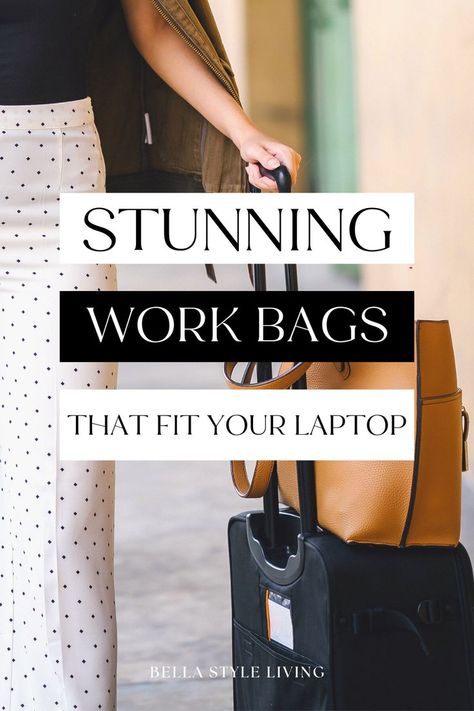 work bags laptop Leather Handbags Women Office, Calpak Laptop Bag, Stylish Laptop Bag Work, Work Bag Outfits Women, Best Work Bags For Women Handbags, Large Laptop Bags For Women, Leather Computer Bag Womens, Business Casual Bags Women, Laptop Crossbody Bag Women