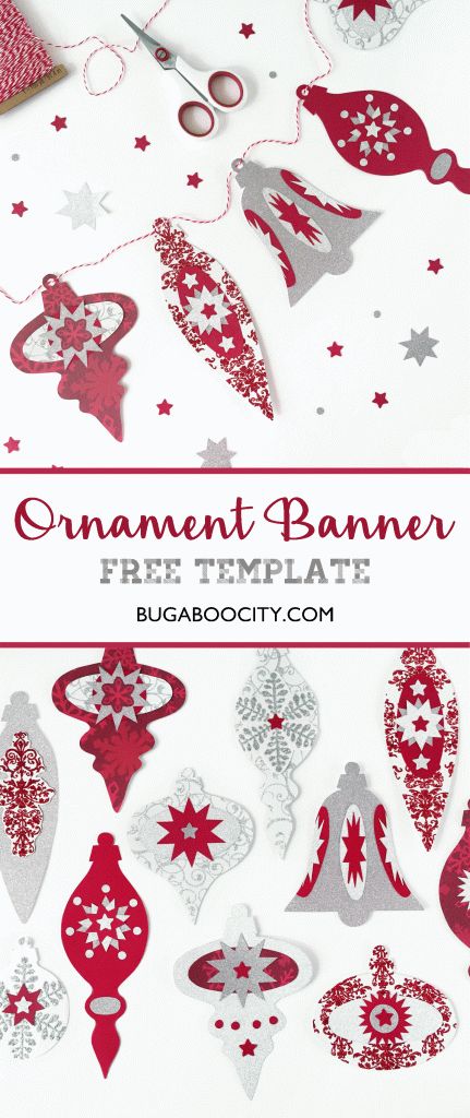 DIY Holiday Ornament Banner with Free Template Paper Banner Diy, Merry Christmas Banner Printable, Christmas Banner Printable, Diy Bunting Banner, Christmas Banner Diy, Printable Christmas Ornaments, Printable Christmas Decorations, Christmas Paper Craft, Christmas Ornament Template