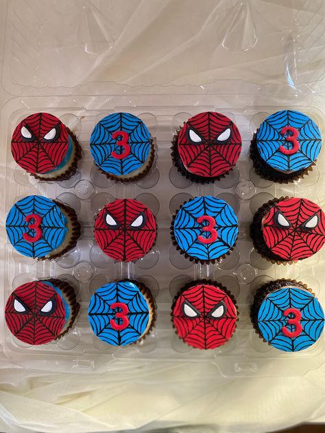 Spidey Cupcakes Diy, Spidey Birthday Cupcakes, Spiderman Brownies, Spiderman Birthday Cupcakes, Spiderman Smash Cake, Spiderman Cookie Cake, Spidey And Friends Cupcakes, Spidey And His Amazing Friends Cupcakes, Spiderman Cupcakes Ideas