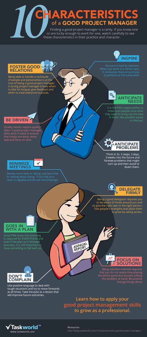 Top 10 Characteristics Of The Ideal Project Manager Infographic - http://elearninginfographics.com/top-10-project-manager-characteristics-infographic/ Leadership Management, Change Management, Project Manager, Mgmt, Management Skills, Career Development, Management Tips, Work Ideas, Professional Development