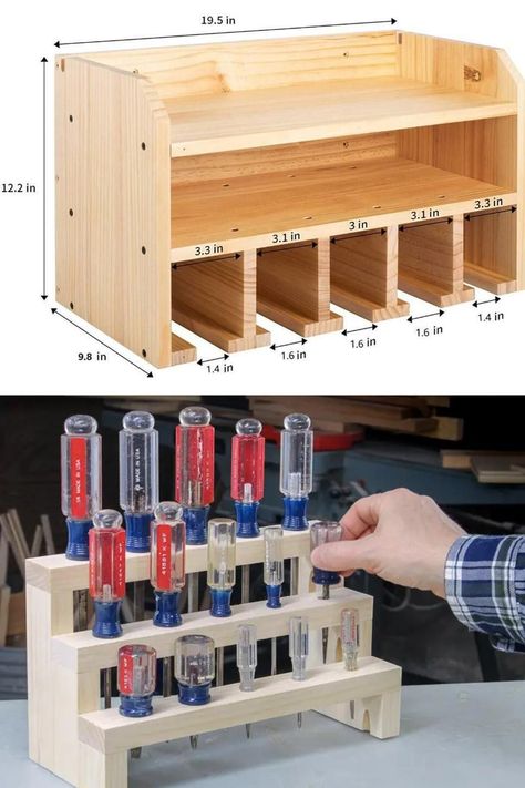 Woodworking Tool Storage Ideas, Tool Storage Ideas, Tool Wall Storage, Garage Storage Inspiration, Diy Garage Storage Cabinets, Tools Organizer, Power Tool Organizer, Workbench Plans Diy, Woodworking Tools Storage