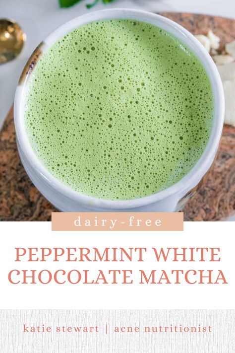 Peppermint White Chocolate Matcha Peppermint Matcha, White Chocolate Matcha, Peppermint White Chocolate, Matcha Mint, Matcha Recipes, Special Drinks, Matcha Tea Powder, Recipes Drinks, Peppermint White