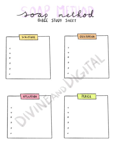 SOAP Bible Study Printable, SOAP Bible Study Planner, Bible Journal, SOAP Bible Study, Bible Study Notebook,Study Guide, Instant Download Soap Bible Study Templates Free Printables, Bible Study Methods Ideas, Notebook Study, Bible Study Planner, Soap Bible Study Method, Bible Study Method, Soap Bible Study, Bible Study Template, Study Method