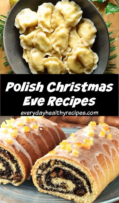 Polish Christmas Foods centre around traditional meat-free dishes cooked using specific ingredients including sauerkraut, wild mushrooms, fish and poppy seeds. These dishes are served on Christmas Eve, the most important day of Christmas Holidays in Poland. #polishchristmas #polishrecipes #polishfood #pierogi #polishholidayrecipes Polish Foodies, Best Polish Recipes, Polish Christmas Eve Recipes, Traditional Polish Christmas Food, Old Christmas Recipes, Polish Cookies Christmas, Polish Baking, Polish Christmas Eve Dinner, Vegetarian Polish Recipes