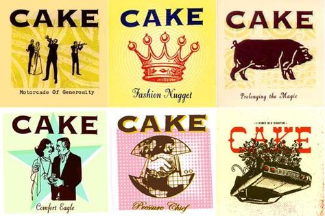 CAKE album art Fashion Nugget Comfort Eagle Band Cake, Cake Band, Whiskey Cake, I'm With The Band, Science Fiction Tv, Horror Music, Movie Genres, Band Posters, I Love Music