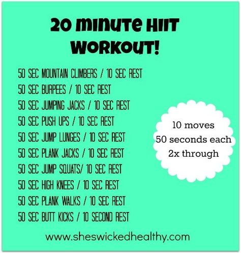 7 Awesome NO Equipment Workouts! Whether you want to try these at the gym, or you need an at-home workout, these cardio and strength workouts will have you sweating. 20 Min Hiit Workout, 20 Minute Hiit Workout, 20 Min Workout, Bbg Workouts, Hiit Workout At Home, Cardio Workout At Home, 20 Minute Workout, Wednesday Workout, Hiit Cardio