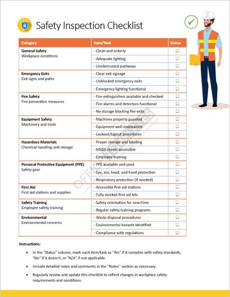 🛠️ Ensure Workplace Safety with Our Equipment Inspection Checklist Template in MS Word! 🏢 Security Manager, Home Safety Checklist, Civil Works, Workplace Safety Tips, Security Management, Safety Topics, Health And Safety Poster, Safety Audit, Safety Officer