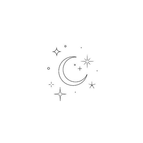 Stars Tattoo, Moon And Stars, Moon Tattoo, Tattoo Design, Crescent, The Moon, Moon, Tattoos, Stars