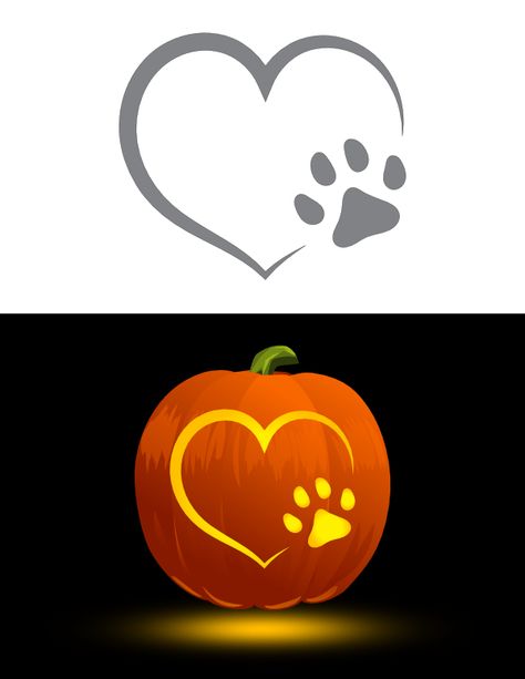 Printable Heart Paw Print Pumpkin Stencil Pitbull Pumpkin Carving Stencils, Dog Pumpkin Carving Stencil, Paw Print Pumpkin Carving, Heart Pumpkin Carving, Paw Print Pumpkin, Pumpkin Stencil Printable, Free Printable Pumpkin Carving Stencils, Pumpkin Carving Templates Free, Printable Pumpkin Carving Stencils