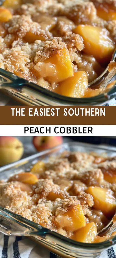 The Easiest Southern Peach Cobbler Southern Peach Cobbler, Easy Peach Cobbler Recipe, Cobbler Topping, Peach Cobbler Easy, Measuring Cups And Spoons, Lunch Appetizers, Peach Cobbler Recipe, Canned Peaches, Summer Barbecue