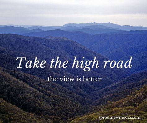 Taking The High Road, Road Quotes, Negative Words, Take The High Road, View Quotes, High Road, Dear Self, Clever Quotes, Top Quotes