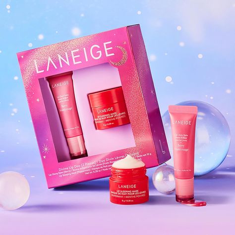 This limited edition dreamy two piece set includes our iconic Lip Glowy Balm in Berry and Lip Sleeping Mask in our limited edition flavor Peppermint.
This perfect pair will help keep your lips moisturized from day to night. Sephora Gift Sets, Lip Glowy Balm, Berry Lips, Moisturizing Toner, Laneige Lip Sleeping Mask, Lip Products, Lip Sleeping Mask, Holiday Gift Sets, Skin Toner