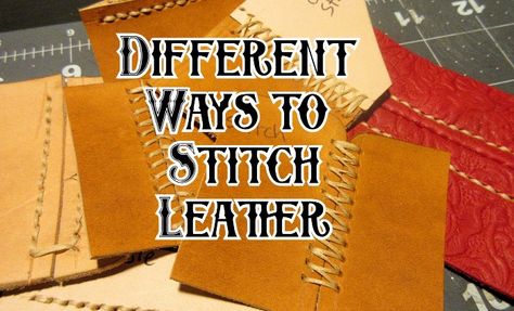 Leather Stitching Patterns, How To Stitch Leather By Hand, Stitching Leather Hand, How To Sew Leather By Hand, Sewing Leather By Hand, Leather Stitching Techniques, Leather Scraps Ideas, Sew Leather By Hand, Leather Projects Ideas