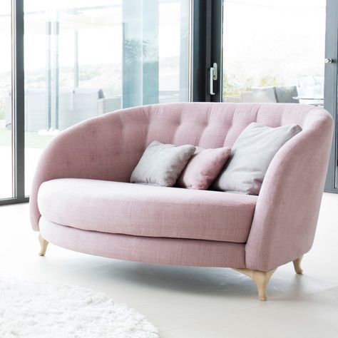 The Fama Astoria is inspired by the sofas of the 50’s with buttons on the backrest, and smoothly curving soft and timeless lines. W175/200/240xD93xH84 cm. Small Couches, Small Couch In Bedroom, Sofa Santai, Mini Couch, Unique Sofa, Loveseat Living Room, Small Couch, Bedroom Couch, Sofas For Small Spaces