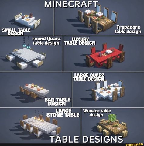 LOL!!! :) Minecraft Building Ideas House Blueprints Floor Plans, Minecraft Table Design, Minecraft Umbrella, Minecraft Floor Plans, Minecraft Blueprints Step By Step, Minecraft Base Layout, Minecraft Building Plans, Minecraft Town Square, Minecraft Table