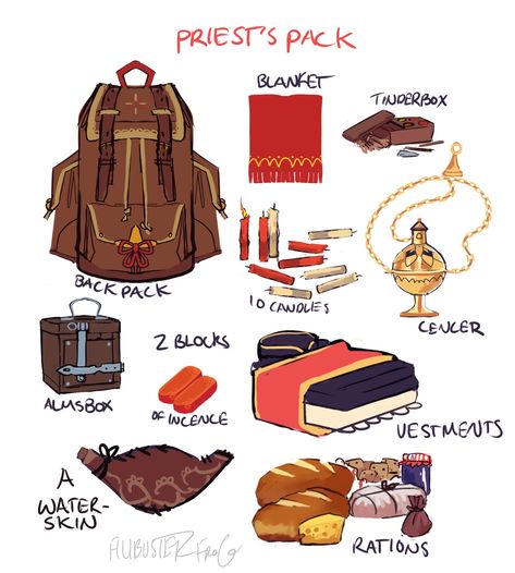 Filibusterfrog on Twitter: "priests pack #dnd #dungeonsanddragons #art #fantasy… " Dnd Character Accessories, Dnd Backpack Drawing, Dnd Packs, Dnd Trinkets, Dnd Backpack, Fantasy Backpack, Yard Landscaping Low Maintenance, Drawing Mermaid, Landscaping Low Maintenance