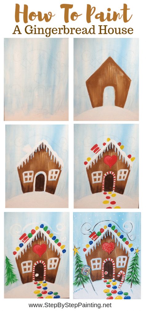 Diy Gifts For Christmas, Homemade Canvas, Fashion Maker, Christmas Canvas Art, Crafts For Teens To Make, Christmas Paintings On Canvas, Canvas Painting Tutorials, Kids Canvas, Holiday Painting