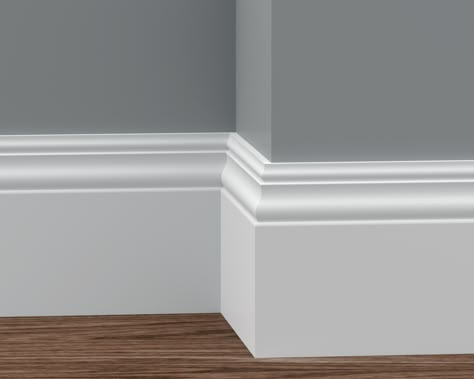 B578 - InteriorWorx Moulding Base Trim Ideas, Base Molding Ideas, Simple Baseboards, Baseboard Styles, Floor Moulding, House Mold, House Window Design, Baseboard Trim, Baseboard Molding