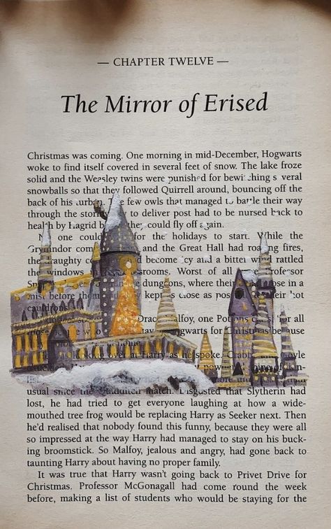 Harry Potter Book Pages, Christmas Hogwarts, Page Painting, Poster Harry Potter, Hp Book, Harry Potter Room Decor, Harry Potter Wall, Harry Potter Book, Harry Potter Background