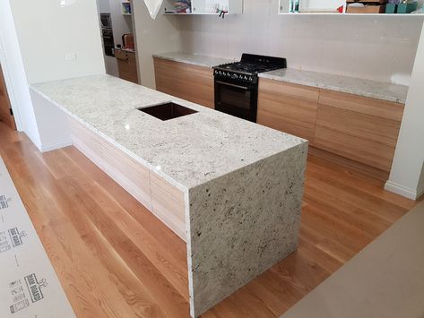 Colonial white granite benchtops Colonial White Granite Kitchen, Grey Stone Benchtop Kitchen, Light Grey Stone Benchtop Kitchen, Engineered Stone Benchtops, Colonial White Granite, Granite Benchtop, 20mm Stone Benchtop, Stone Ambassador Benchtop, Ceasar Stone