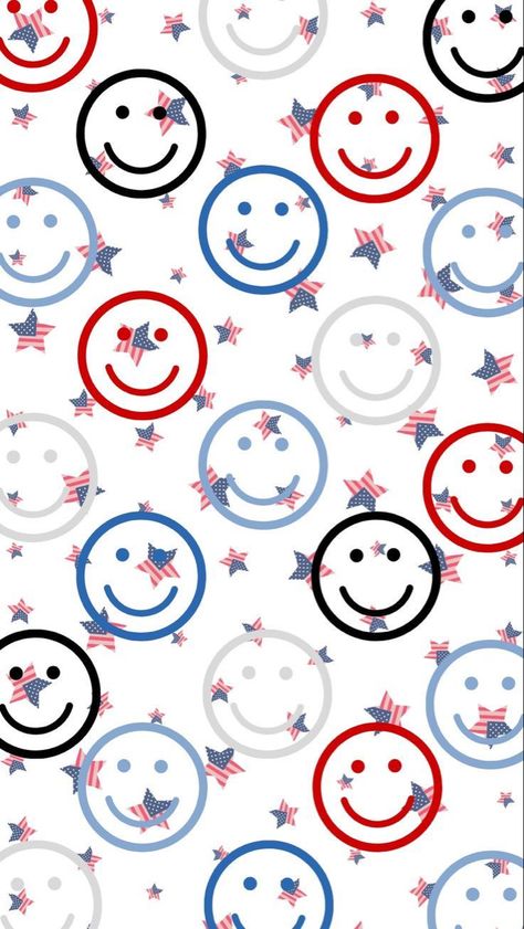 Wallpaper Smiley Face, Trendy Iphone Wallpaper, Fourth Of July Pics, Aesthetic Smile, 4th Of July Wallpaper, July Background, Cute Puppy Wallpaper, Phone Wallpaper Boho, Puppy Wallpaper