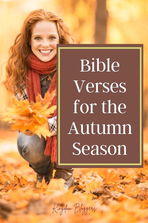 What is a good Bible verse for autumn? While you won’t find Bible verses about falling leaves, you will find a beautiful promise. When God put the rainbow in the sky as a promise to never destroy the earth with a flood again, he says: Autumn Scripture Quotes, Bible Verse For Fall Season, Scripture For Fall, Fall Poems Beautiful, Fall Bible Quotes, Fall For Jesus He Never Leaves, Autumn Bible Verses, Fall Scripture Quotes, Fall Verses