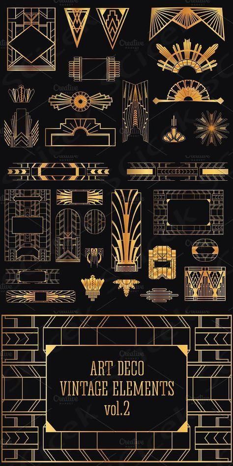 31 Art Deco Design Elements Vol.2. Decoration Art Deco Desen, Lux Apartment, Sofa Apartment, Arte Art Deco, Art Deco Artwork, Apartment Luxury, Motif Art Deco, Art Deco Illustration, Apartment Bedroom