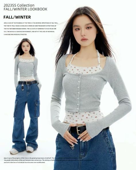 All Denim Outfits, 2000s Fashion Trends, Aesthetic Dress, Casual Day Outfits, Wardrobe Outfits, Layering Outfits, Casual Style Outfits, Lookbook Outfits, Minimalist Outfit