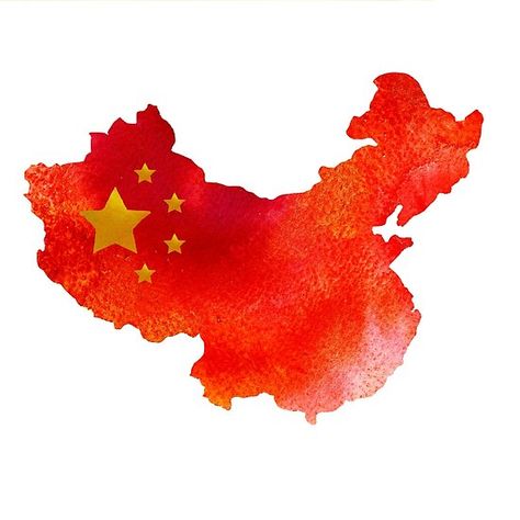 Watercolor texture of China map. Chinese  flag. China Flag Art, Chinese Flag Aesthetic, China Flag Aesthetic, China Map Illustration, China Watercolor, China Cartoon, China Aesthetic, Map Of China, Chinese Flag