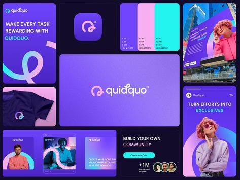 Brand Identity Bento by Produx Design on Dribbble Santo Domingo, Purple Brand Design, Brand Design Presentation, Brand Presentation Design, Bento Design, Branding Design Identity, App Branding, Web Design Creative, Learn Ux Design