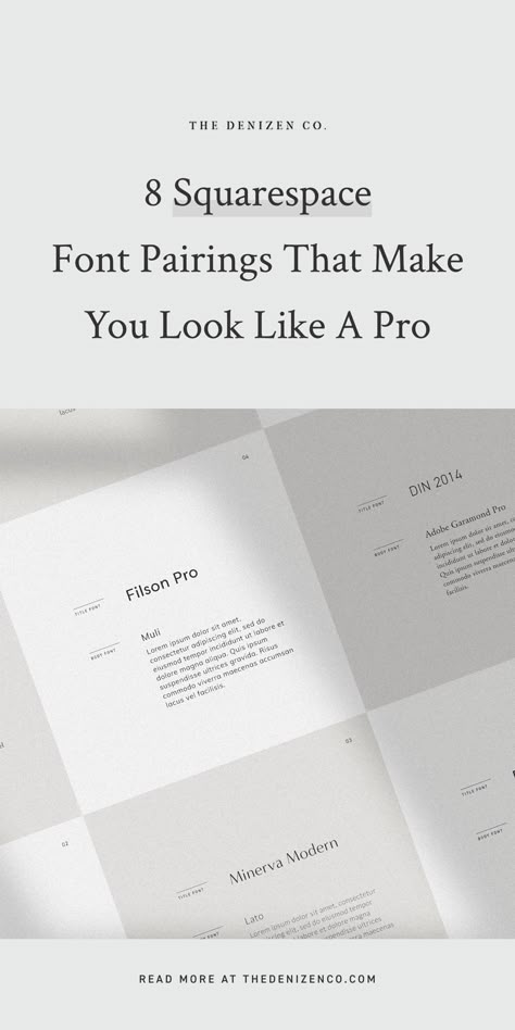 We are introducing 8 of our favorite Squarespace font pairings that will make your website typography look refined and professional. Font Pairings For Website, Modern Font Combinations, Minimalist Font Pairings, Font Pairing Website, Website Font Combinations, Typography Website, Website Typography, Modern Font Pairings, Square Space Font Pairings