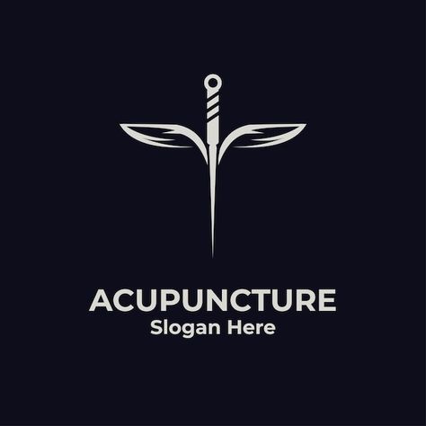 Acupuncture Logo Design, Acupuncture Logo, Medicine Logo, Acupuncture Clinic, Clinic Logo, Yoga Logo, Flat Logo, Acupuncture Points, Vector Logo Design