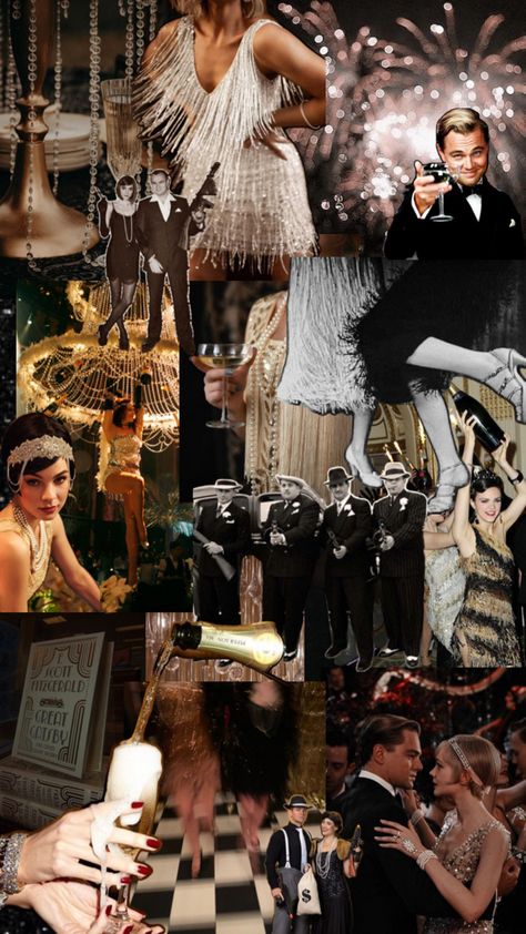 1920s Aesthetic Gatsby Party, Great Gabsy Party Ideas, 1920 Themed Party, 1920s Bday Party, 20s Aesthetic Party, New Years Eve Gatsby Party, Old Money Themed Party Outfits, Gatsby Themed New Years Party, 20 Themed Birthday Party