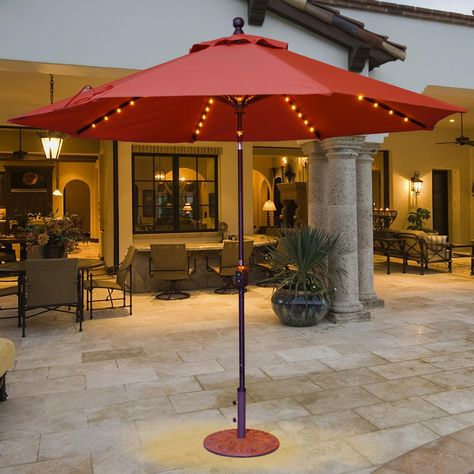 Patio Umbrellas Outdoor, Rectangular Patio Umbrella, Large Patio Umbrellas, Offset Patio Umbrella, Outdoor Umbrellas, Cheap Patio, Backyard Paradise, Aluminum Patio, Patio Lighting